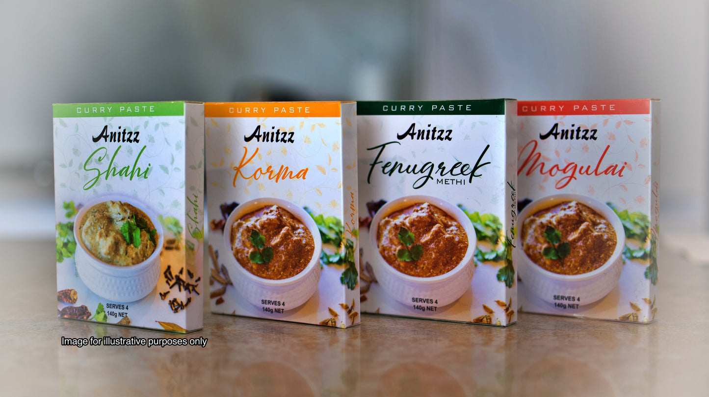 Combo-4 boxes of curry paste (one box of each flavour)