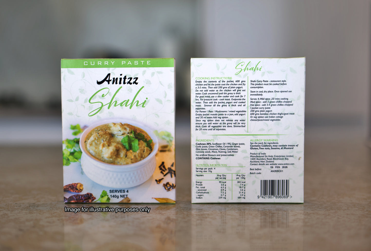 Combo-4 boxes of curry paste (one box of each flavour)
